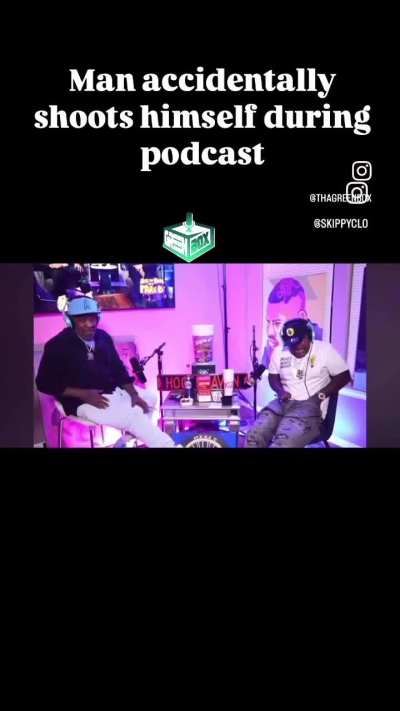 Man shoots himself during podcast