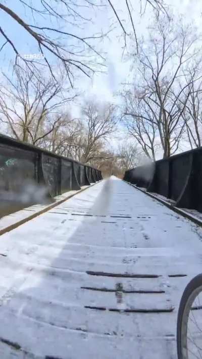 My commute after a thin layer of snow