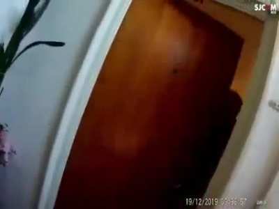 Cops knocking at this old man&rsquo;s door.
