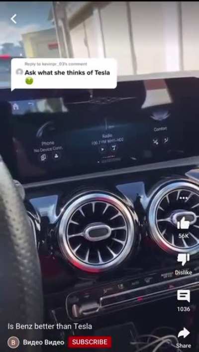 Mercedes opinion on Tesla