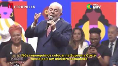 &ldquo;Pela primeira vez, conseguimos colocar na Suprema Corte desse pa&iacute;s um ministro comunista&rdquo;, comemora Lula