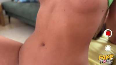 Cuckqueen loves to takes videos and to put her Bf's dick back in her bestie