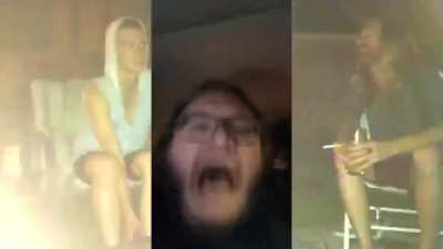 I put yelling amogus guy over Death Grips