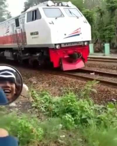 Indonesian trains are fast transportation.