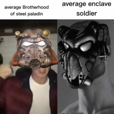 Meme todo chafa que hice solo para probar una herramienta del editor y molestar a un amigo que es fan de la hermandad del acero de fallout