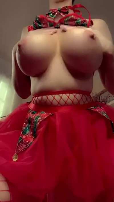 SCRUMPTIOUS, voluptuous titty drop in red fishnets [oc]