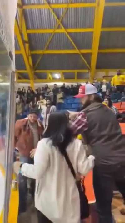 Hockey fight in stands Nov. 25 2022 Kitimat