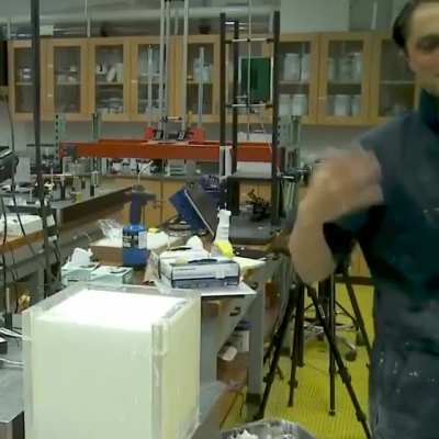 Non-Newtonian fluids turn into solids when pressure is applied