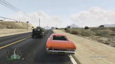 I was cruising and doing jumps in my General Lee when this happened
