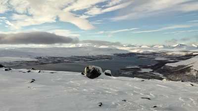 Now this was cold. It was so windy I couldn't keep my phone still (Kilpisj&auml;rvi, Finland Oct 2024)