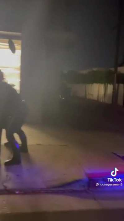 Guy steals a car drunk &amp;amp; cop tells him to get on the ground nicely &amp;amp; &hellip;.