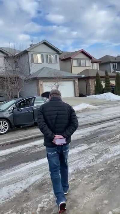 Crazy guy brings a megaphone to &ldquo;shame me&rdquo; in front of my neighbours 🤦&zwj;♂️🤣. I&rsquo;ve had numerous run-ins with him over the past 3 years and he&rsquo;s 100% convinced I&rsquo;m somebody that has wronged him in the past. Spoiler alert!I&rsquo;ve NEVER seen this person before!