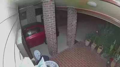 Trying to rob the wrong house...