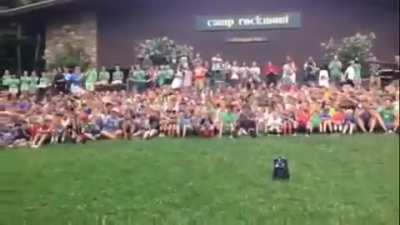 15 month old controls 500 boys at camp
