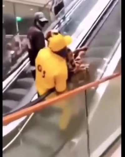 Escalator ride in Africa
