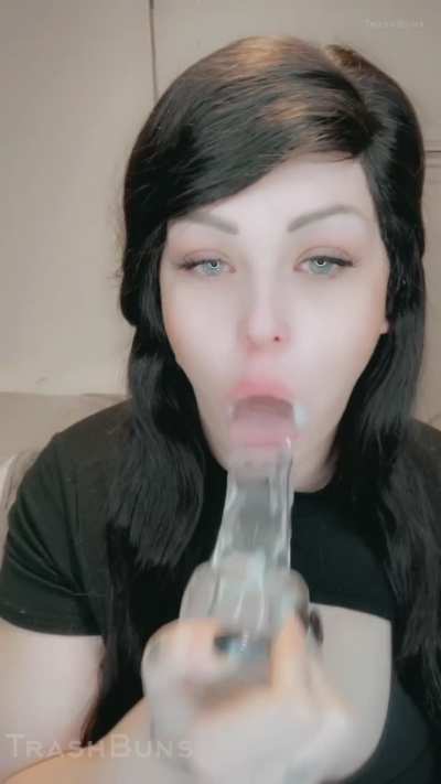 Can we just ignore the world and I’ll suck your cock all day? 🖤 [OC]