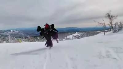 Mobile Suits shredding the slopes