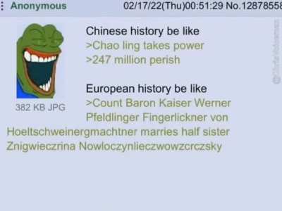 Chinese history vs European history (Chris the voiceman)