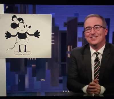 John Oliver baits Disney &amp;amp; Steamboat Willy has a fun new tagline