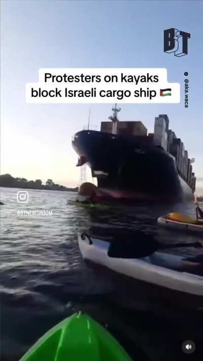 Australian protestors in kayaks blocked the path of an Israeli cargo ship at the Port of Melbourne while chanting &ldquo;ZIM supplies genocide!&rdquo; ZIM currently operates 2 percent of global shipping, including lines to the United States.