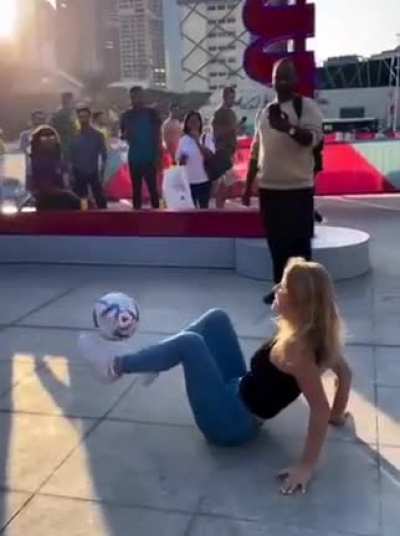 She's good with balls.