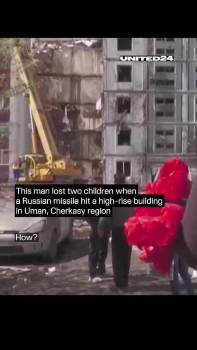 This man lost two children when a Russian missile hit a residential building in Uman and asks how could anyone give such an order and &ldquo;when will it all end?&rdquo;