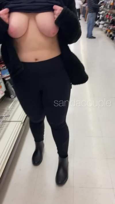 In the men’s section trying to get accidentally caught on purpose 😉 [GIF]