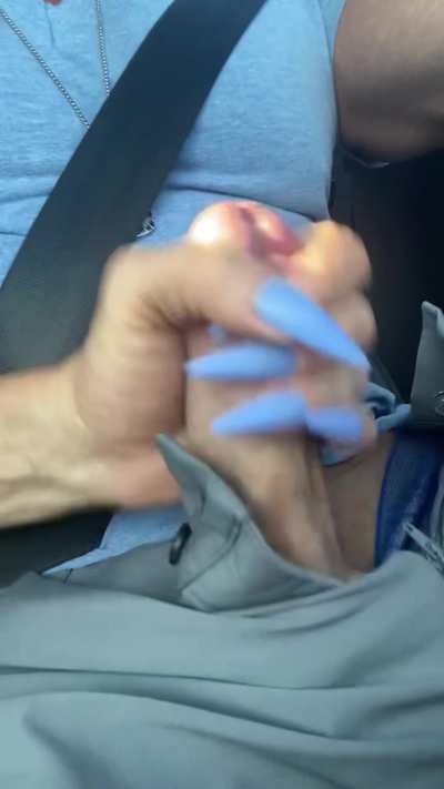 He drives, I play with his sexy cock&hellip;