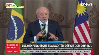Presidente Lula: "Ele sabe que rei morto &eacute; rei posto, ele sabe que o Bolsonaro faz parte do passado da pol&iacute;tica brasileira. Eu ainda disse para ele que, em tr&ecirc;s reuni&otilde;es comigo, vai perceber que o Bolsonaro n&atilde;o era nada."