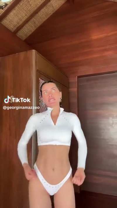 Dancing in swimsuit