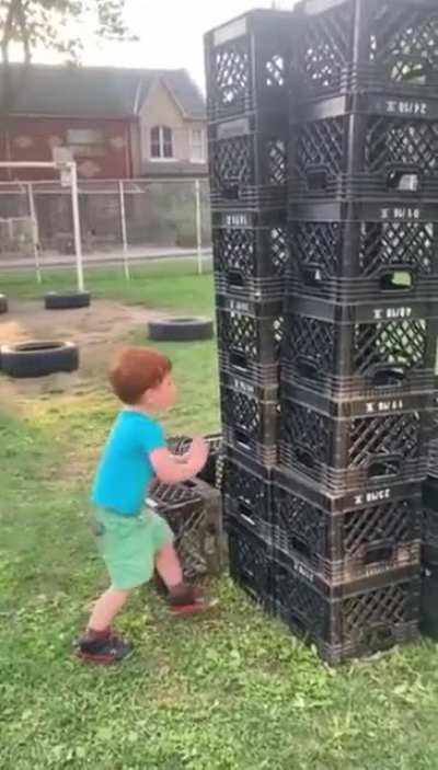 I thought he was going to get hurt, but ended up getting tired first.