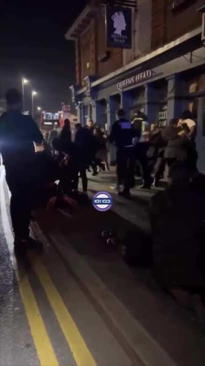 Police responded to a large brawl outside the Queens Head pub in Stratford in the early hours of the morning.
