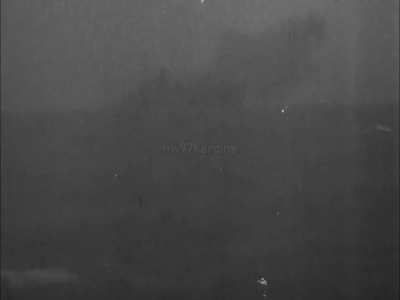 German heavy cruisers Prinz Eugen and Admiral Scheer bombarding Soviet targets on the shores of the Baltic Sea in late 1944