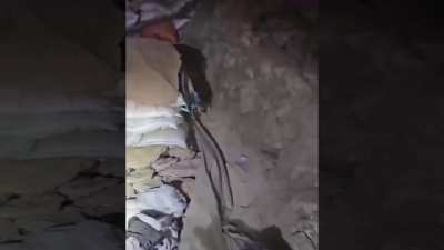 A cave used by pkk terrorists was secured in the Claw-Lock Operation region. A large number of weapons, ammunition and life supplies were seized. Manpads & ATGM's visible.