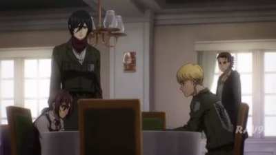 Eren walks in with Uno