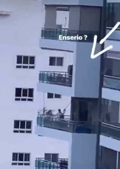 Installing a swing set on your balcony because your kid can&rsquo;t actually go to the park