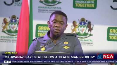 "You forgive me on this, this is not me talking, these are the stats, we have a problem of a Black man in South Africa &mdash; we have a serious problem." Police Commissioner Mkhwanazi