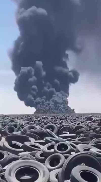 The world's largest tyre graveyard