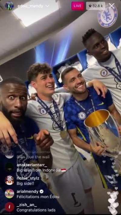 Rudiger on Mendy&rsquo;s Instagram live