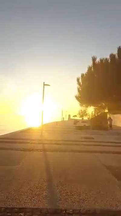 What an amazing sunset by the beach