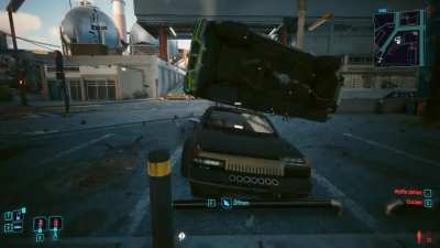 So that's what happens, if you park nicely in night city....