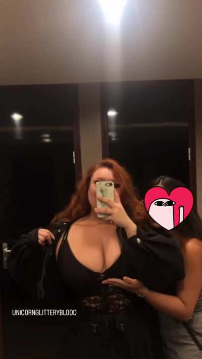 She can&rsquo;t resist touching my boobs 👀 girl on girl content? ✨OF link and my porn in comments✨
