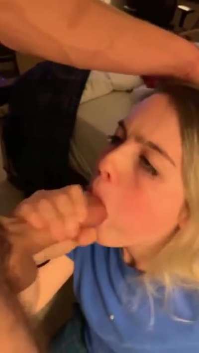 Amateur Gives Herself A Cum Mustache