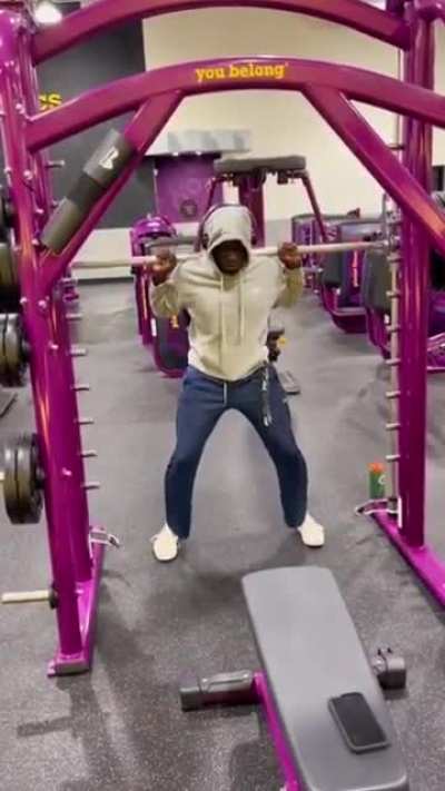 Epitome of stupidity - Trying to squat twice your body weight with no spot and bad form