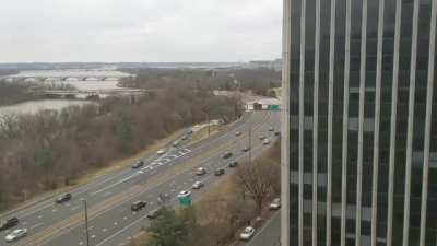 Over 50 Virginia State Police and multiple SWAT teams seen driving into DC in the last few minutes