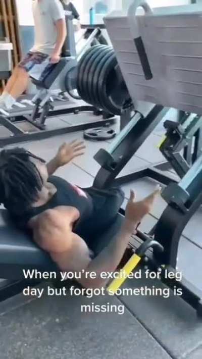 Leg skipped bro day