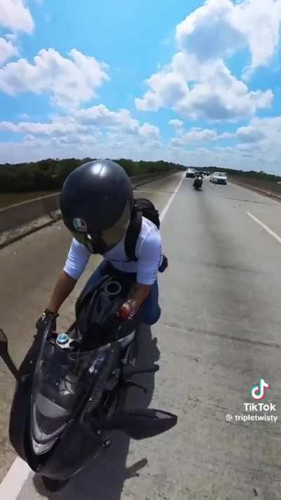 They clearly try to get some distance by making a pretty tight pass, and this guy&rsquo;s first thought is, &ldquo;I should try to keep up, I don&rsquo;t want to lose my new friends.&rdquo;