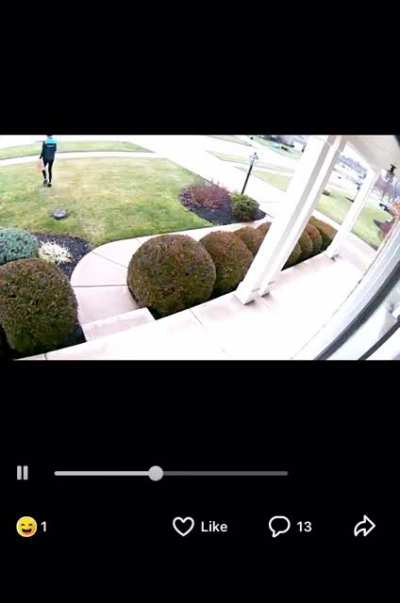 Amazon driver forgot cameras were a thing 🤦🏾‍♀️