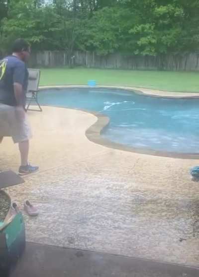 A dad and his duck