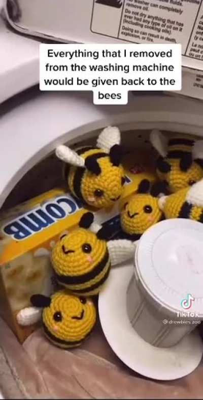 Thanks, I love Bees in the washing machine.